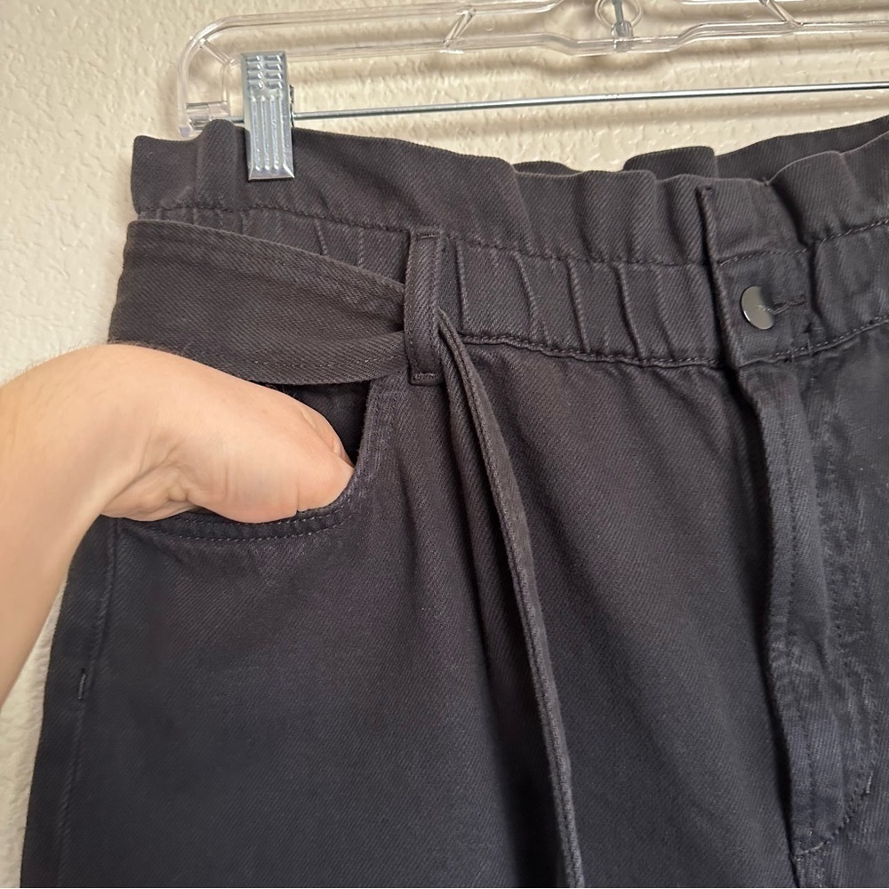 Joe's Brinkley Paper Bag with Belt Black Denim Shorts Size 32 - Picture 5 of 12